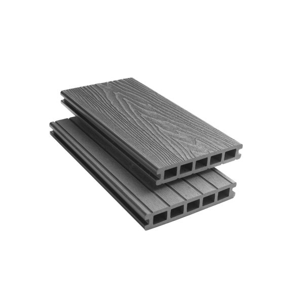 Grey Composite Woodgrain Decking Board 3.6m