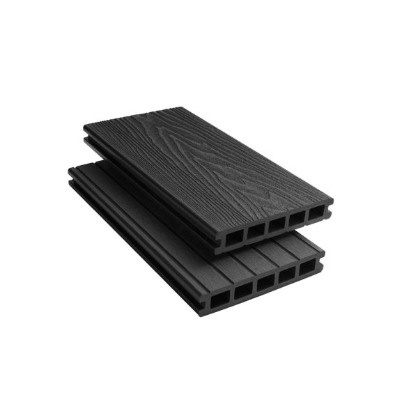 Black Composite Woodgrain Decking Board 3.6m