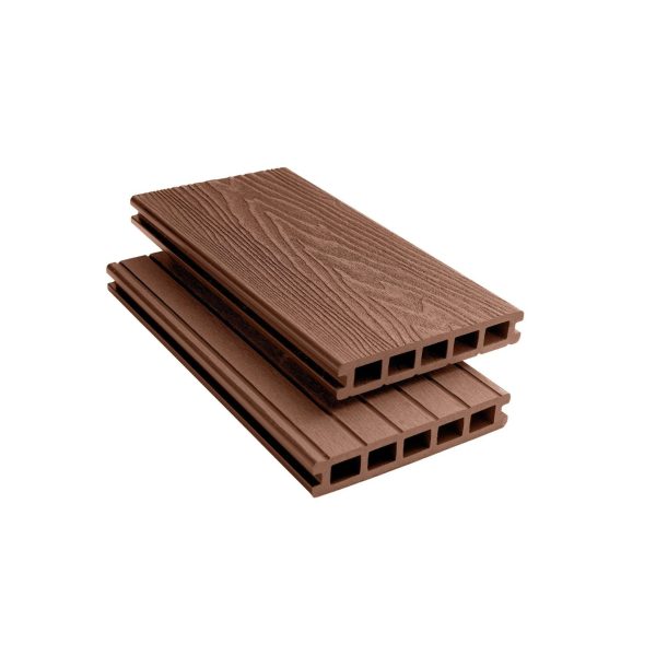 Red Brown Composite Woodgrain Decking Board 3.6m